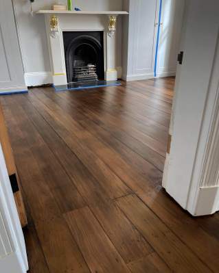 Dark Stained Flooring